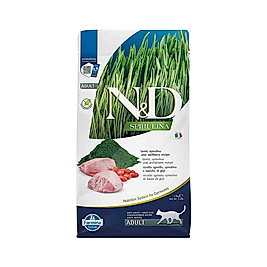 N&D Spirulina Kuzu Etli ve Kurt Üzümlü Yetişkin Kedi Maması (1,5 kg)