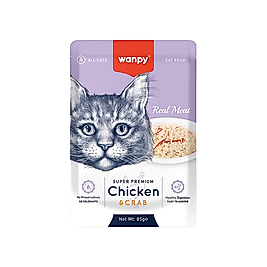 Wanpy Tavuk Etli ve Yengeçli Kedi Yaş Maması (85 g)