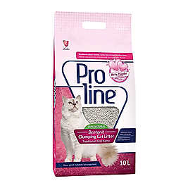 Proline Topaklanan Bebek Pudrası Kokulu İnce Taneli Kedi Kumu (10 L)