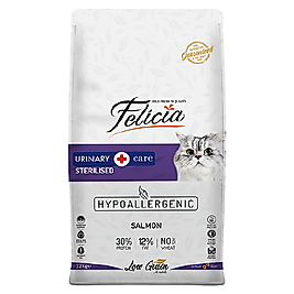 Felicia Urinary & Care Hipoalerjenik Az Tahıllı Somonlu Kısırlaştırılmış Yetişkin Kedi Maması (12 kg)
