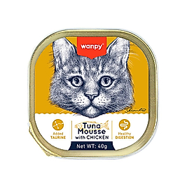 Wanpy Ton Balığı ve Tavuklu Alutray Yaş Kedi Maması (40 g)