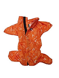 Alphadog Turuncu Geyik Desenli Tulum Yağmurluk Orta-büyük Irk Köpek Kıyafeti