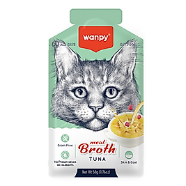 Wanpy Kediler için Ton Balığı Eti Çorbası 50 gr