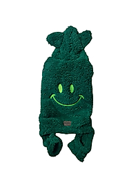 Polar Yeşil Kapşonlu Tulum Gülen Yüz Kedi Köpek Kıyafeti