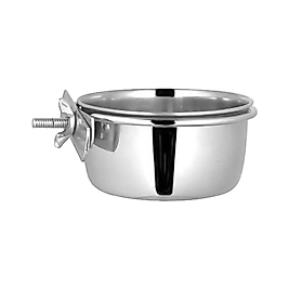 Orijin Vidalı Askılı Çelik Yem Kabı (300 ml) 10 oz.