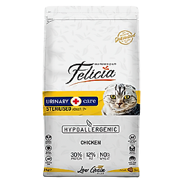 Felicia Urinary & Care Hipoalerjenik Az Tahıllı Tavuk Etli Kısırlaştırılmış Yetişkin Kedi Maması (2 kg)
