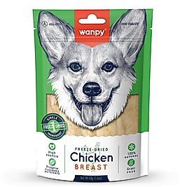 Wanpy WanpyDondurulmuş Tavuk Göğüs Eti Köpek Köpek Ödülü 40 gr
