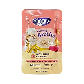 Moochie Ton Balığı Sulu ve Karidesli Yetişkin Kedi Çorbası (40 g)