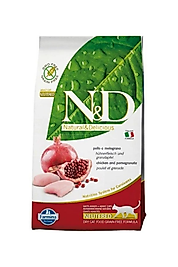 N&D Tahılsız Tavuk Etli ve Narlı Kısırlaştırılmış Kedi Maması (1,5 kg)