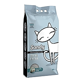 Sandy Ekstra Topaklanan Sodyum Bentonit Sabun Kokulu İnce Taneli Kedi Kumu (10 L)