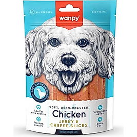 Wanpy Yumuşak Tavuk & Peynir Dilimleri 100 gr Köpek Ödülü