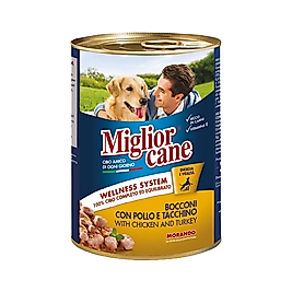 Miglior Cane Tavuk Etli ve Hindi Etli Köpek Konserve Maması (405 g)