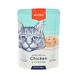 Wanpy Tavuk ve Deniz Taraklı Yaş Kedi Maması (85 g)