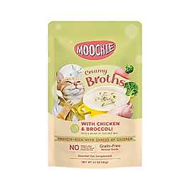 Moochie Tahılsız Tavuk Etli ve Brokolili Yetişkin Kedi Çorbası (40 g)
