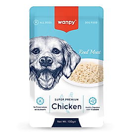 Wanpy Tavuklu Yaş Köpek Maması Pouch 100 gr