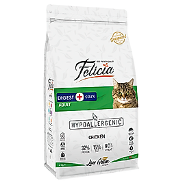 Felicia Digest Care Hipoalerjenik Az Tahıllı ve Tavuk Etli Yetişkin Kedi Maması (2 kg)